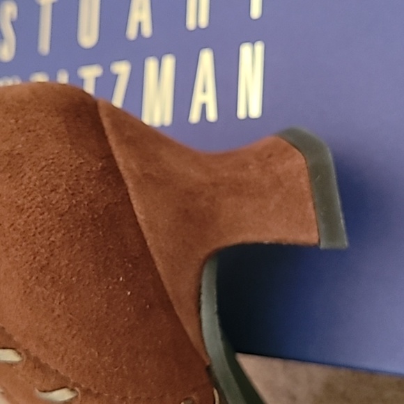Stuart Weitzman 'Barclo' Suede heeled Loafer/Pumps 6 - Picture 14 of 15
